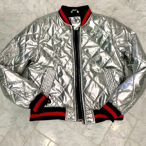 Maniere Jackets & Blazers - MANIERE New York ⚡️ Silver metallic bomber jacket size Large .. EUC ‼️